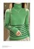 2026 A/W Women's High Neck 100% Wool Patchwork Sweater - Thick, Slim Fit, Versatile Knitwear