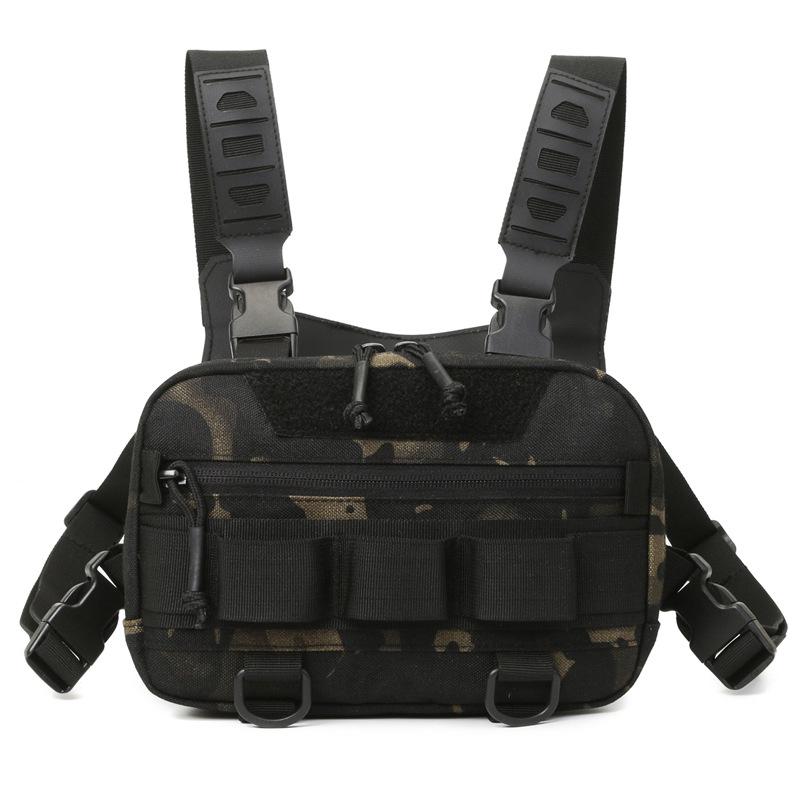 Tactical Chest Pack: Multifunctional Camouflage Vest Bag for Men's Outdoor Sports & Cycling