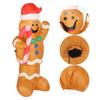 1.5m Height Christmas Inflatables Gingerbread Man with Candy Canes Blow Up Yard Decoration Snowman