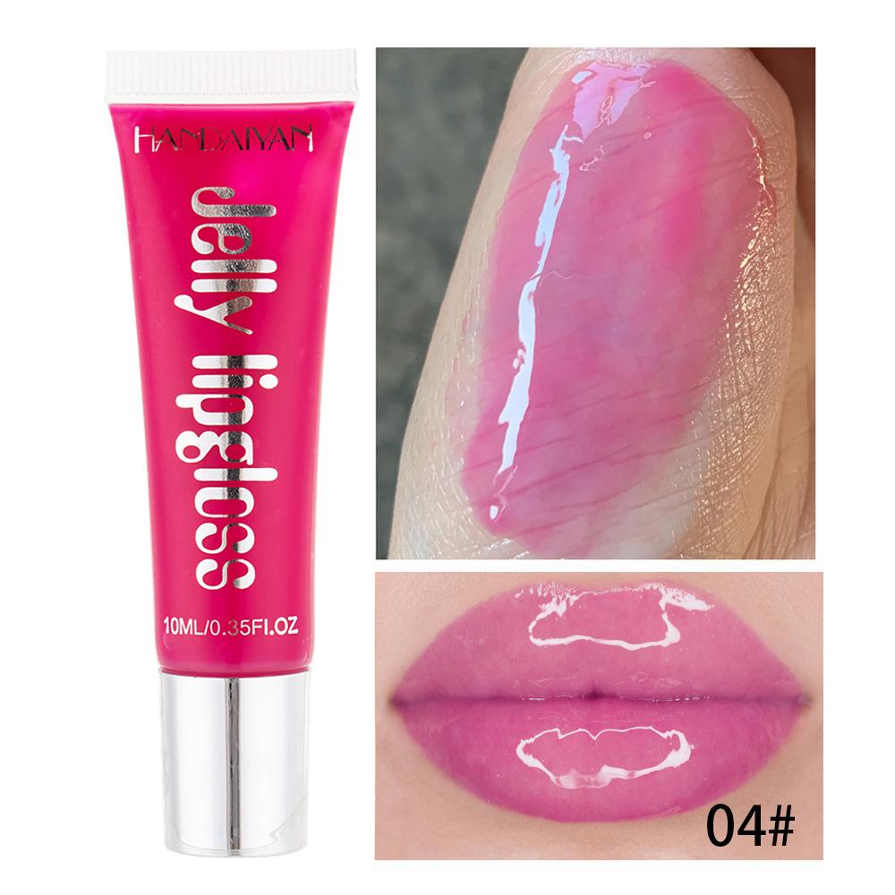 HANDAIYAN Snoepkleur Slang Jelly Lipgloss Transparante Glêzen Lipgloss Spegel Oerflak Lip Glêsfersneeisjes Dudu Lip