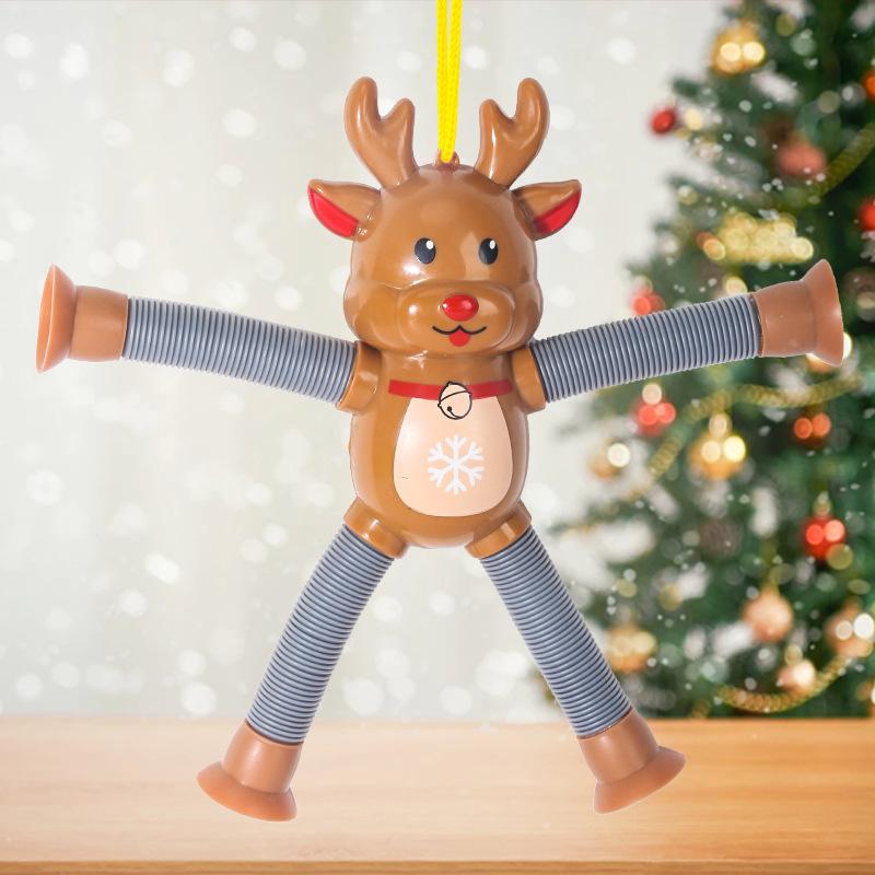 Santa Claus Extendable Pendants Christmas Decoration for Home  Xmas Tree Hanging Ornaments Navidad New   Kids Gifts