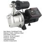 Yousheng Centrifugal Pump Smart Constant Pressure Booster Pump 0.87 HP 1480 GPH Ultra Quiet 55dB Home Water Pump