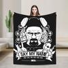 Walter White I AM THE DANGER  Knitted Blanket Velvet Breaking Bad Super Warm Throw Blanket for Car Sofa Couch Bedroom Quilt