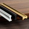 Simple Modern Cabinet Door Aluminum Alloy Handles Wardrobe Long Handles Length Of 500mm Black Drawer Pulls Kitchen Cupboard Pull