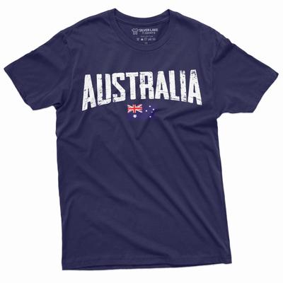 Australia Aussie T-shirt OZ Flag Patriotic Nationality Tshirt Mens Tee Shirt