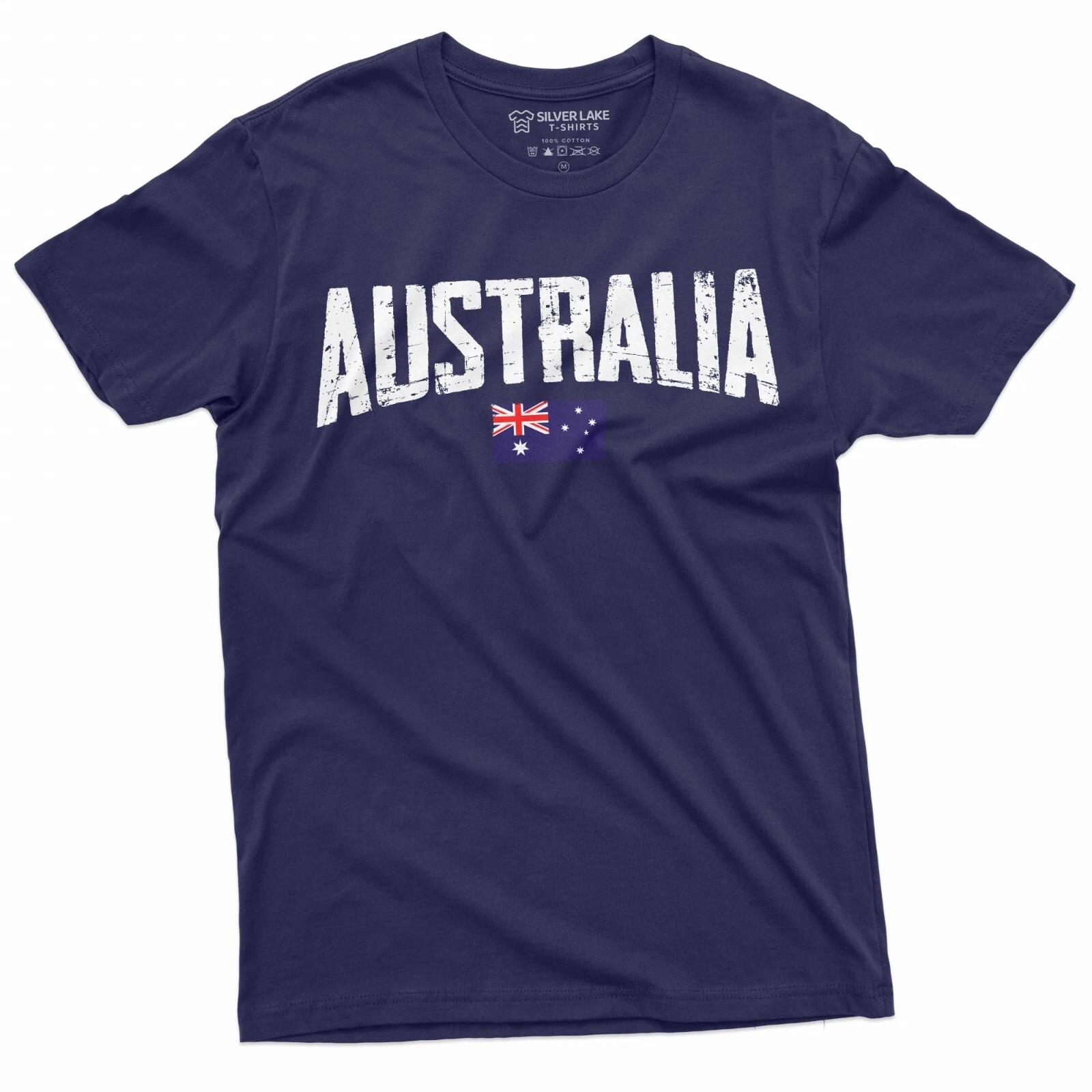 Australia Aussie T-shirt OZ Flag Patriotic nationality Tshirt Mens Tee Shirt XXXL