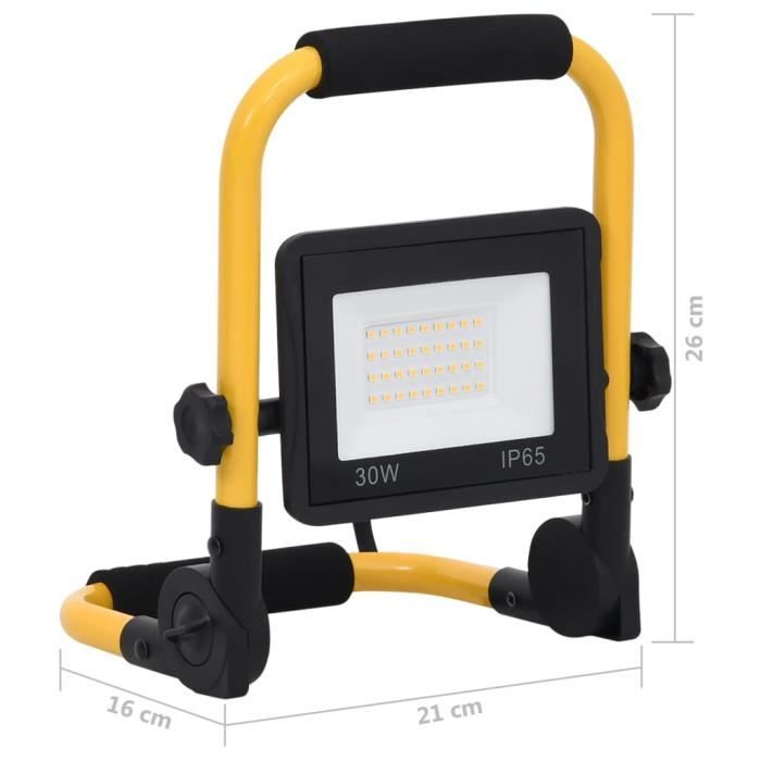 VidaXL LED Projector with Handle 30 W Cool White