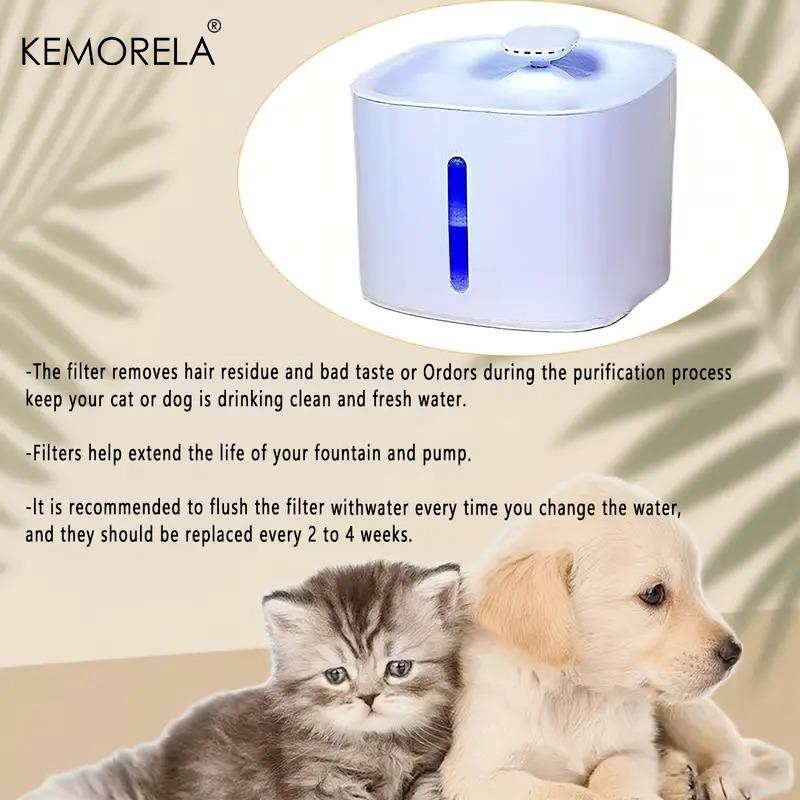 Activated Carbon Cat Water Fountain Filters, 6/12PCS Replacement for Most Pet Water Dispensers - Fit for Clean Drinking Water