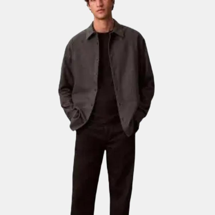 Calvin Klein Loose Comfortable Versatile Casual Button Long Sleeve Shirt Men shirts 4LD119G-UB1