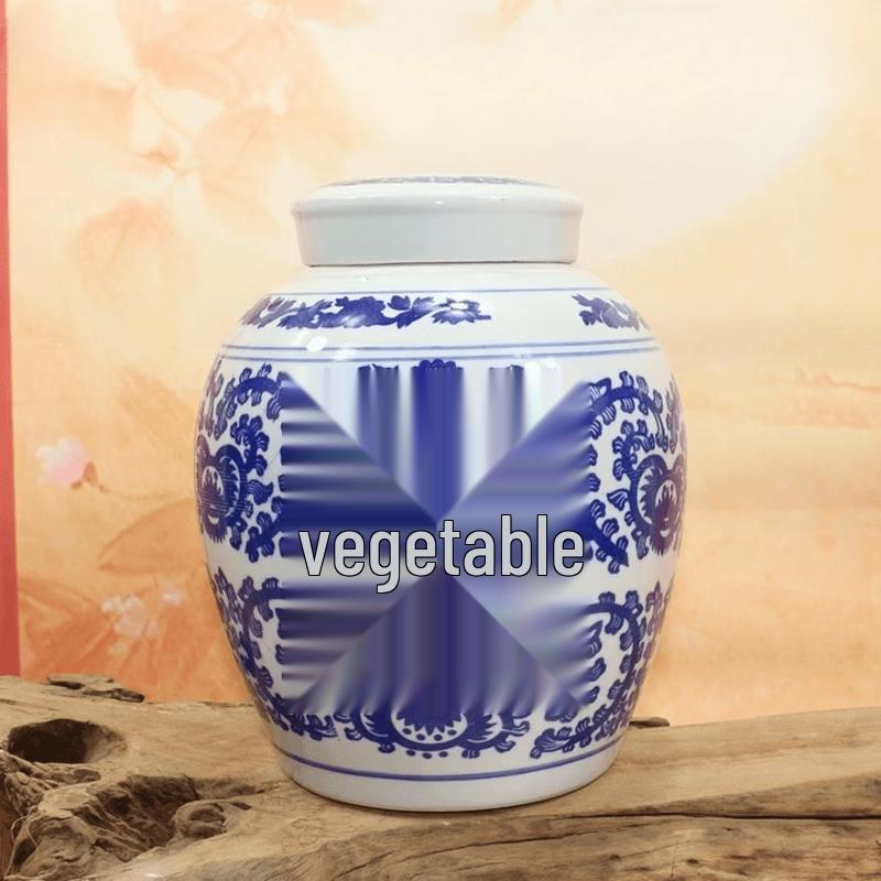 Ru Han Antique Ceramic Storage Jar with Lid