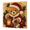 Kit per Creare Decorazioni da Parete Kit Artistico con Perle Finte di Natale, 20x20cm Pittura Natalizia Fai da Te Progetto di Artigianato Multidimensionale Diamanti 3D Scintillanti per Adulti, Festivo