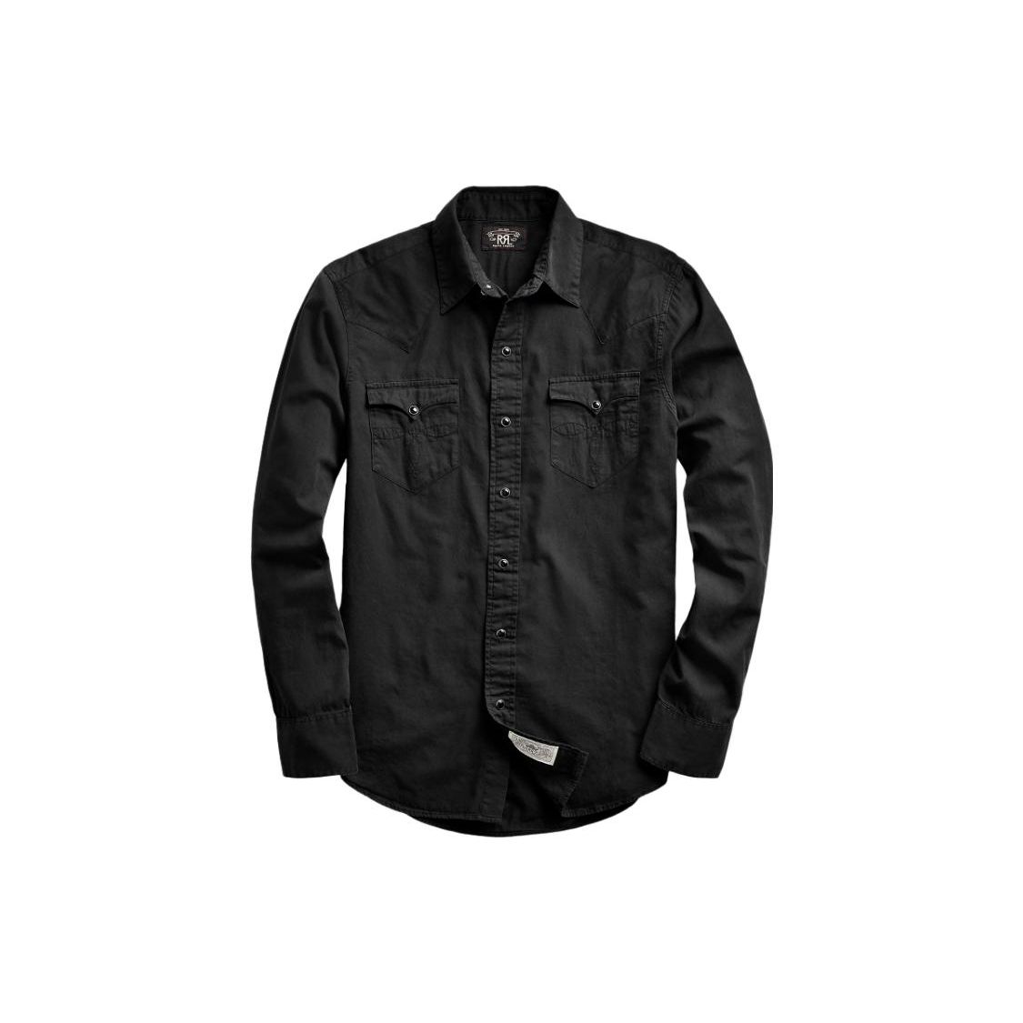 

Рубашка мужская Polo Ralph Lauren однотонная с двумя карманами, на пуговицах, с длинным рукавом, черная MNRRWOV16820053-001 XS