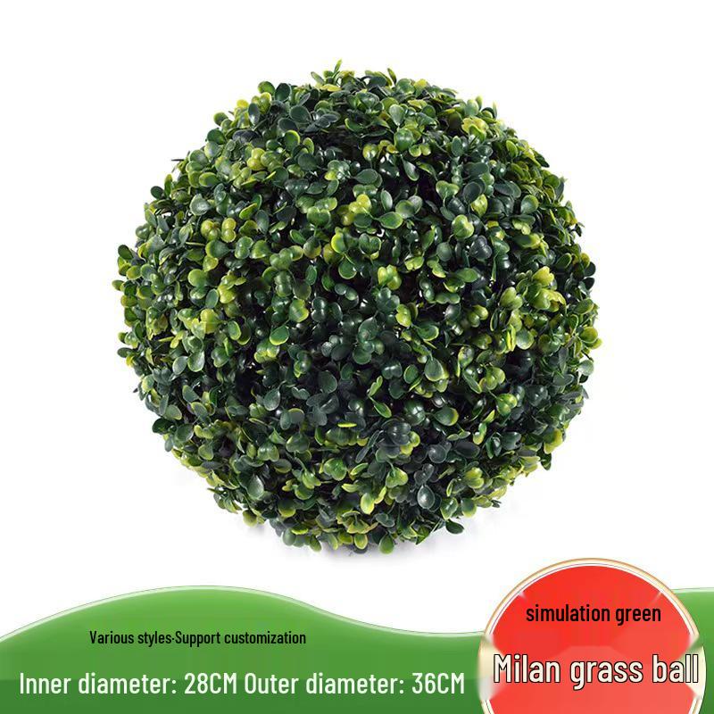Artificial Green Plant Ceiling Decoration - Hanging Grass Ball for Window, Home, Mall, or Landscaping