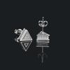 ZAKOL Trendy Hip-hop Rock Triangle Zircon Stud Earrings For Women Men Micro-set Piercing Crystal Daily Jewelry Accessories