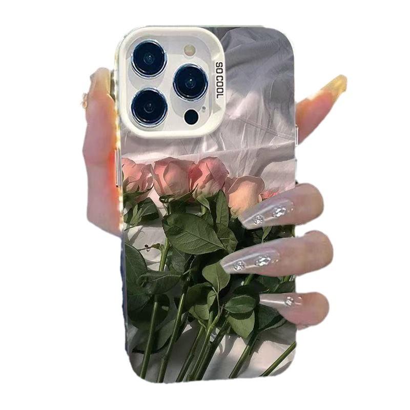Personalized Rose Is Suitable for Iphone17 Mobile Phone Case 16 Apple 15promax/14 Anti-drop 13pro12 Europe and America 11