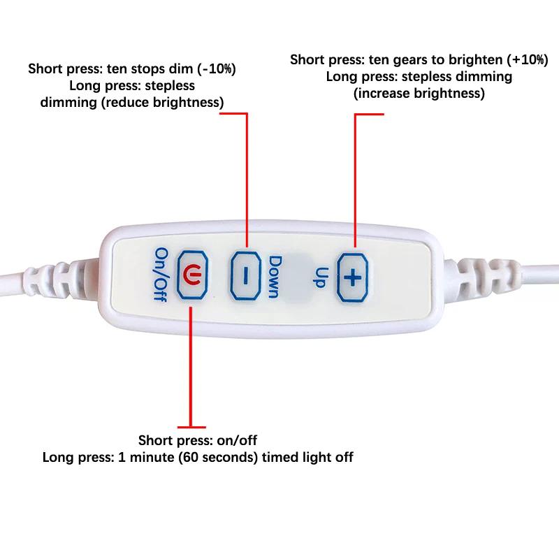 DC 5V Dimmable LED Chips 5730 SMD LED Lamp DIY Light Adjustable LED Bulb USB Dimmer Indoor And Outdoor Learning And Working