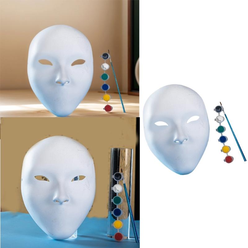 Nuo Operas Mask DIY Full Face Masks Plain White Mask Blank Paintable Mask Mardi Gras Mask Masquerades Mask Party Mask