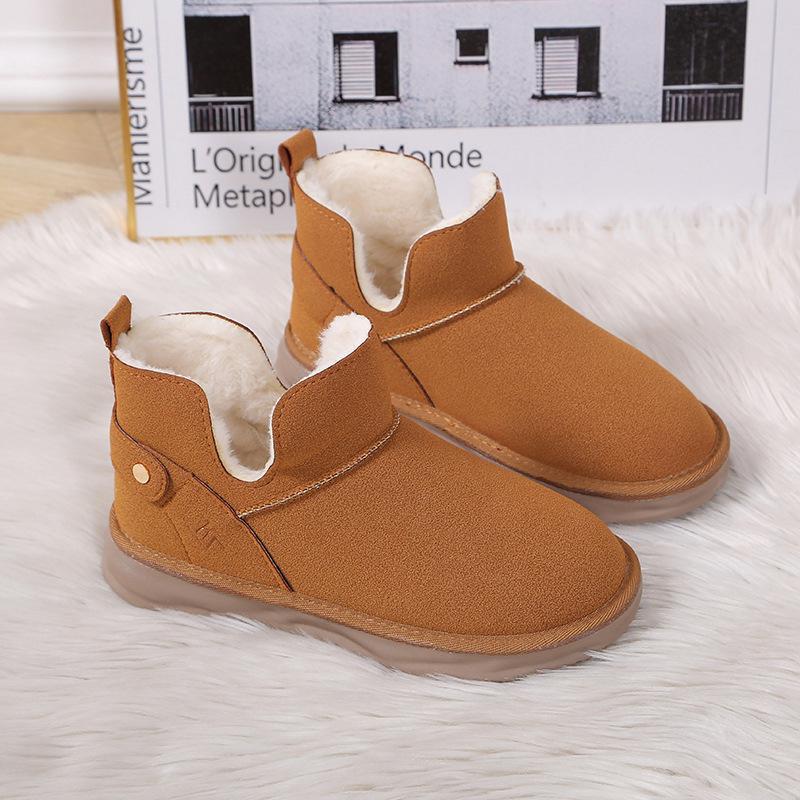 

Fashion commuter brown warm platform snow boots women s 2025 new winter plush thickened plush cotton shoes 35