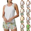 Women's Hawaiian Print Split Swimsuit Sport Swimsuit