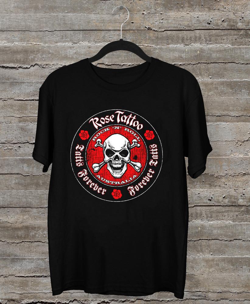 

NEW Rose Tattoo BAnd Logo Gift Family Black All Size Shirt AH1860 Unisex T-Shirt L
