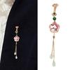 Four Gentleman Flowers Themed Ornamental Pin Secure Back Closure Traditional Asian Inspired Jewelry Accessory For Ladies