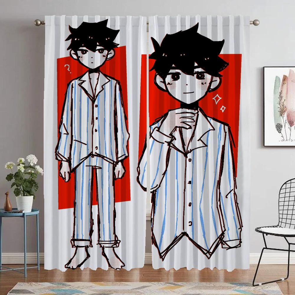 

Omori Kitchen Drapes for Livingroom Space Lightblocking Drape Sheer for Bedchamber Household Interior Drapes 2 Panels Divider Covers Child W60xH90cmx2pcs-CL