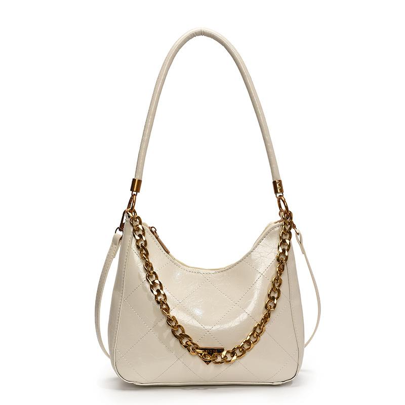 

Rhombus retro small bag women s autumn and winter new shoulder underarm bag high-grade texture commuter messenger pillow bag белый