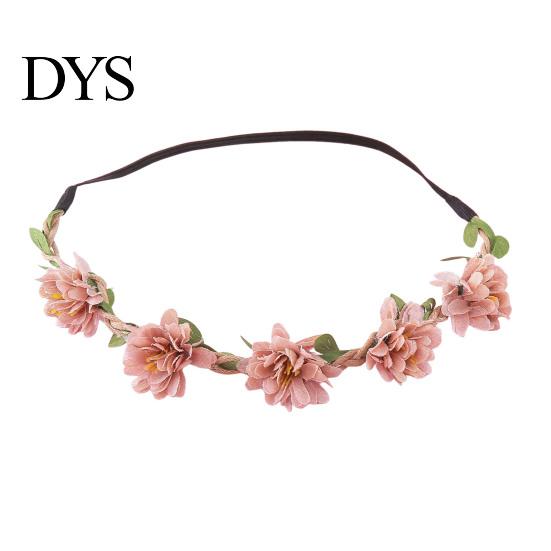 Nature Inspired Hair Accessory Flower Headband, Crown, Headpiece, Boho Floral Wreath Headband Artificial for Travel Wedding Birthday Festival
