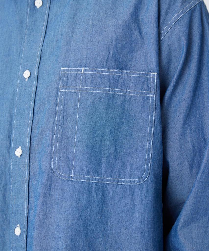 Chambray Work Shirt Tops Shirt Long Sleeve BLUE M [Snow Peak] SH-26SU003 Men's Women's