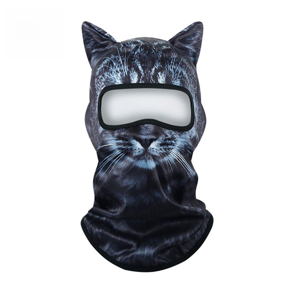 3D Animal Print Balaclava Mask Ice Silk Neck Gaiter Funny Full Face Mask Winter Activities