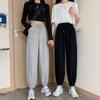 Women's Elastic Waist Jogger Pants Loose Fit Harem Sweatpants Solid Drawstring Casual Sport Pants For Spring Fall