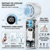 Portable Mini Handheld Fan USB Rechargeable High Speed Folding Cooling Fan with Digital Display & LED Light