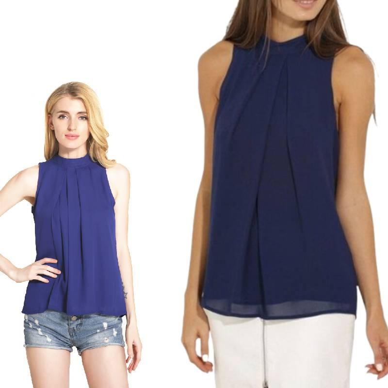 Elegante Blusa Estiva in Chiffon da Donna in 15 Splendidi Colori e 6 Taglie