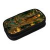 Italian Brainrot Black Multifunctional Double Layered Pen Case For Boy/Girls Best Gift 2D Flat Cartoon Pencil Case For Children