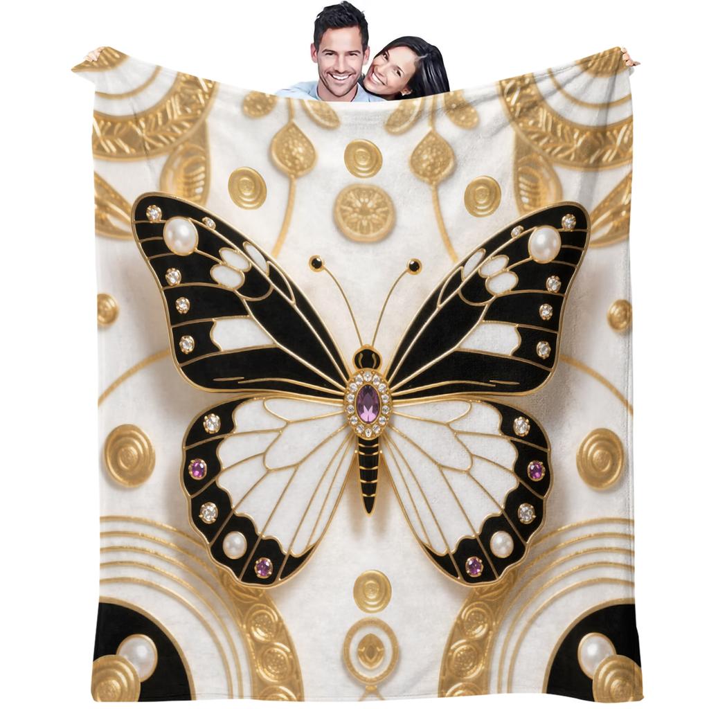 1PC Modern Luxury&Healing Art Bundle Blanket Warm Cozy Portable Flannel Blanket for Home Camping Travel Gift for Girls Boys