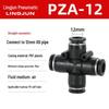 Pneumatic PU Quick Connect Three-Way Straight and Reducing Air Hose Adapter 4/6/8/10/12mm
