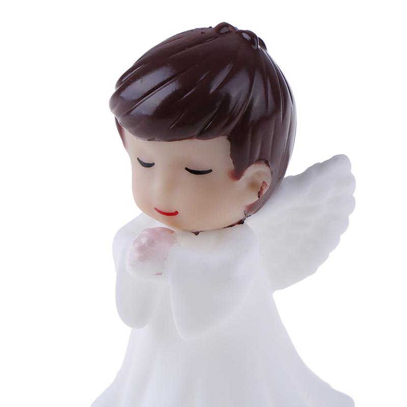 2Pcs Angels Figurines Miniature Well Sculpture Ornament Decoration For Cake