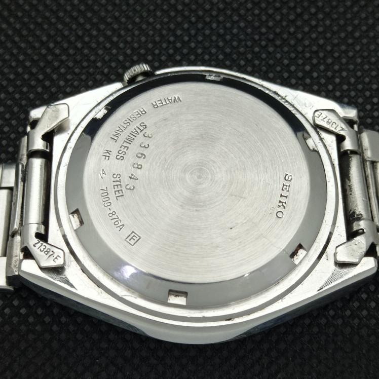 USED VINTAGE SEIKO 5 AUTOMATIC 7009A JAPAN MENS D/D BLACK WATCH 621c-a415321-2 SKU621c-a415321