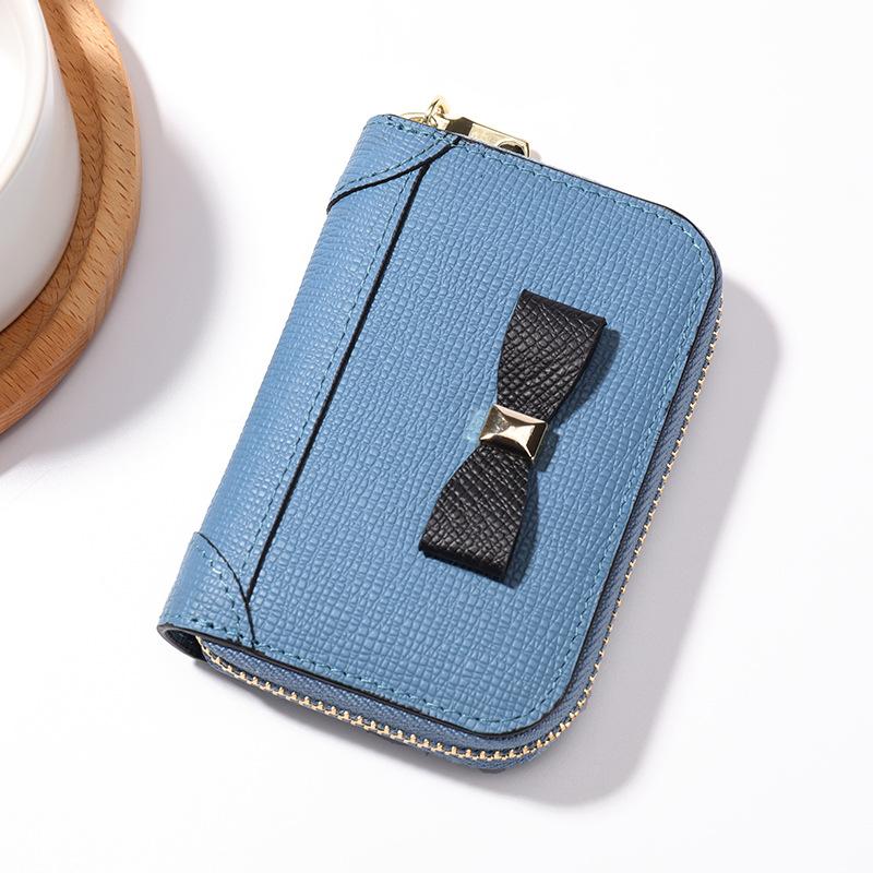 

Большой емкости женский держатель для карт кошелек на молнии женские держатели для карт супер милый держатель для кредитных карт для женщин светло-синий