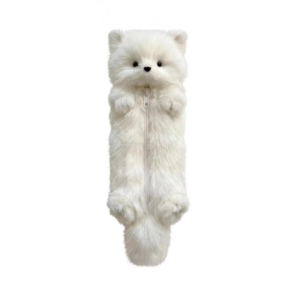 Zipper Closure Cartoon Plush Pencil Pouch Cute Personalized Stationery Buggy Bag School Supplies
