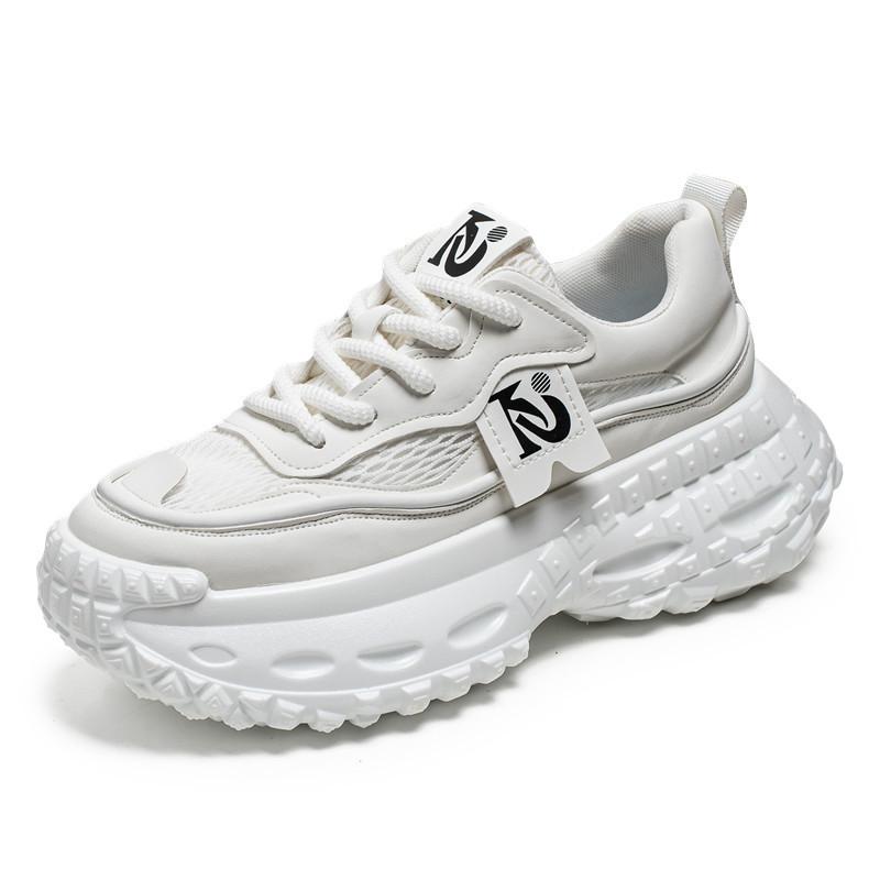 

Men s shoes autumn mesh breathability increases platform casual sports shoes young and young white shoes street tide 44
