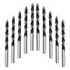 10pcs High Carbon Steel Woodworking Spiral Drill Bit 5mm Wood Drills Full Grinding Blade W/ Center Point Power Tools Parts