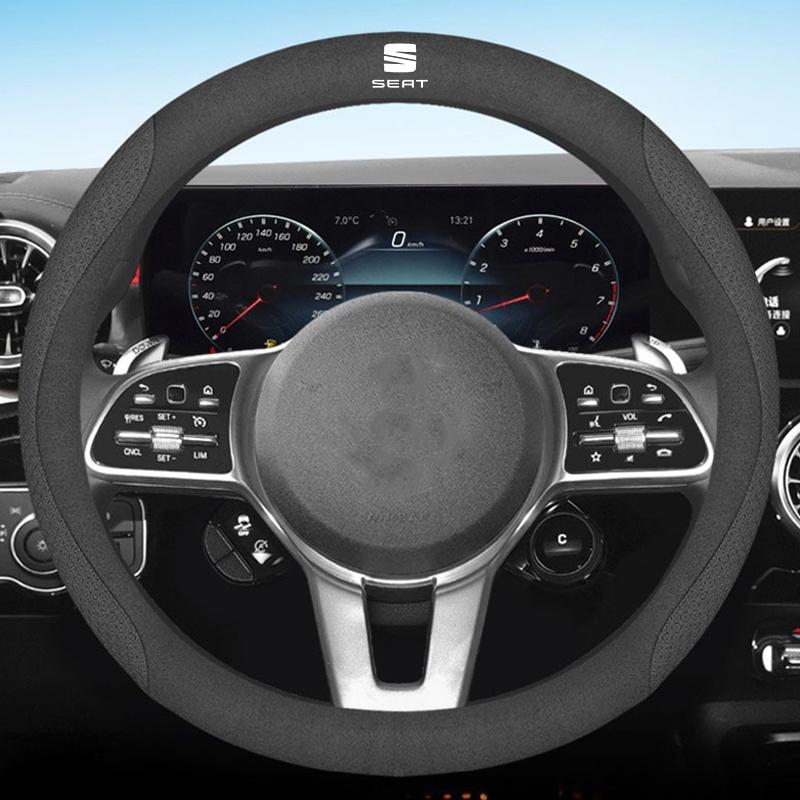 Carbon Fibre Leather Cover Anti-slip Decorative Cover for seat Ateca Born Formentor Toledo leon ibiza Alhambra Exeo Altea Arona