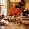 Artificial Maple Leaf Bundles for Thanksgiving Home Decor, Faux Fall Flowers Small Bouquets Centerpiece or Mantel