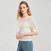 Women's Round Neck Short Sleeve Knit Top