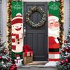 2 Adet Noel ve Düğün Noel Baba Kardan Adam Çift Taraflı Kapı Çiftliği