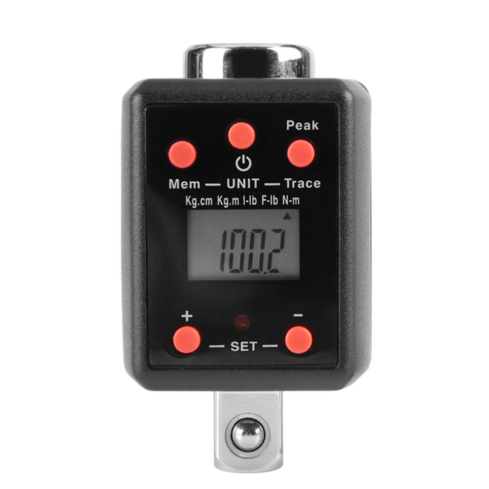 1 2  Drive 10 200Nm Digital Torque Wrench Adaptor with 1 4  & 3 8  Socket Adapter