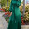 Double Wear Ramadan Muslim Dress Abayas Lace Up O-Neck Dubai Turkey Islam Clothing Kaftan Robe for Womens Girls