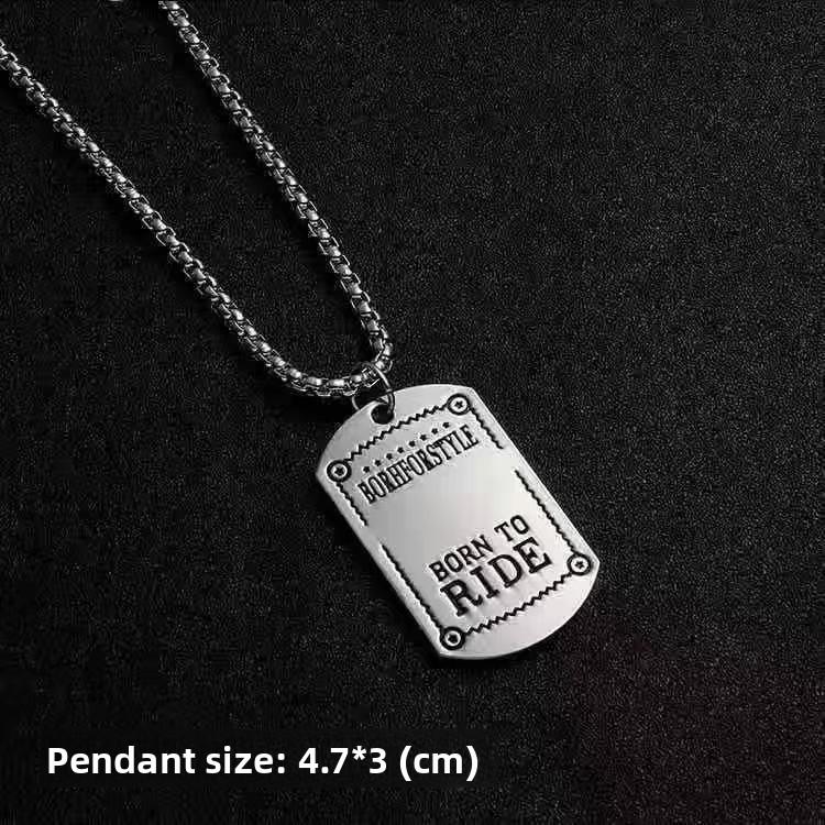 Titanium Steel Necklace Men's Trendy Brand Versatile Collarbone Chain Light Luxury Niche Design High-end Cuban Pendant Neck Chain Accessories