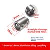Accouplement rigide d'arbre en acier 45#, Accouplement droit de même diamètre 12mm/14mm pour moteurs et projets DIY